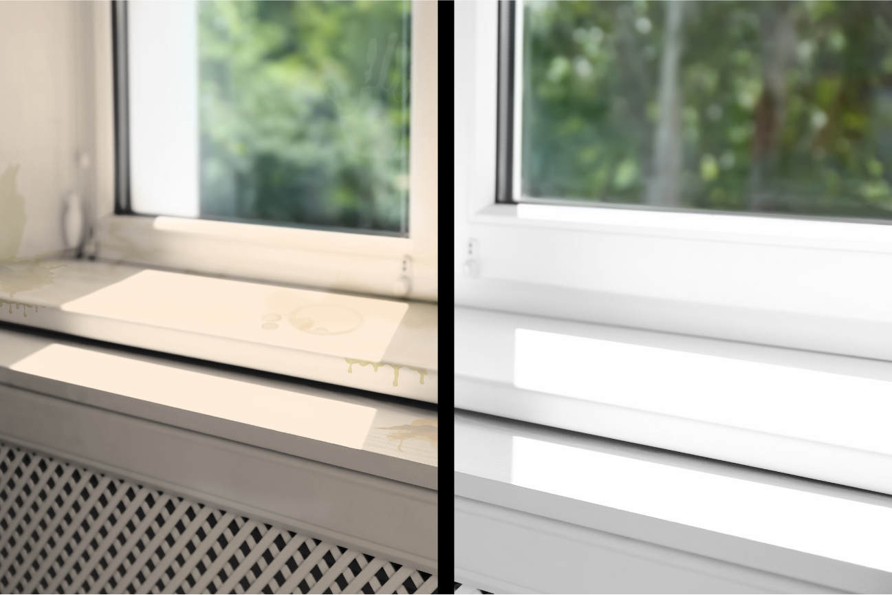 Deep cleaning service before and after - bathroom and kitchen transformation by Ling's Home Help Sydney